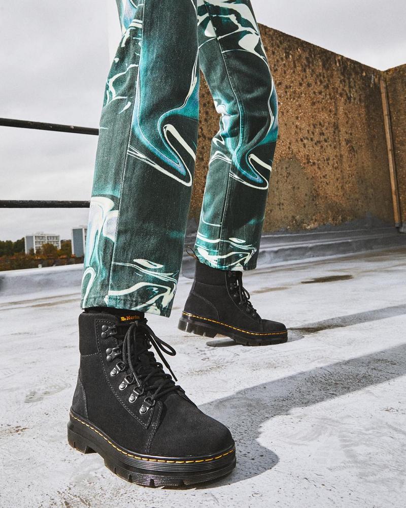 Dr Martens Combs Women Semsket Skinn Ankelstøvletter Dame Svarte | Norge 708UZG